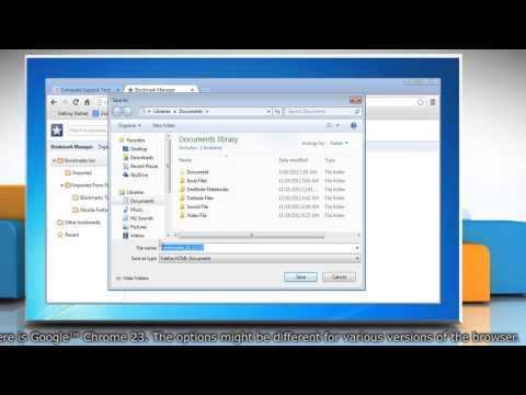 Video How to export Google™ Chrome bookmarks in Windows® 7 - youtube