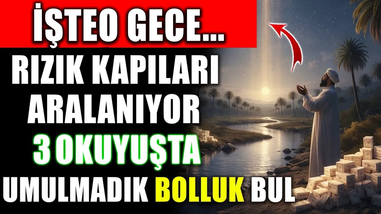 Miraç Gecesi Rızık Kapıları Aralanıyor! 3 Okuyuşta Umulmadık Bolluk Bul…