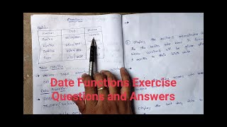 Date functions in SQL | Exercise questions and answers