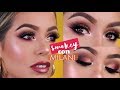 OJOS AHUMADOS CON MILANI MAQUILLAJE COMPLETO SMOKEY DORADO PASO A PASO