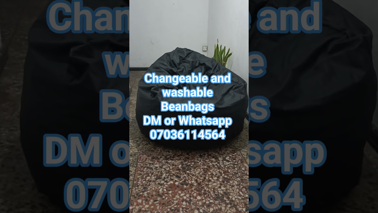 Leather Beanbag Frameless Washable Home and Office