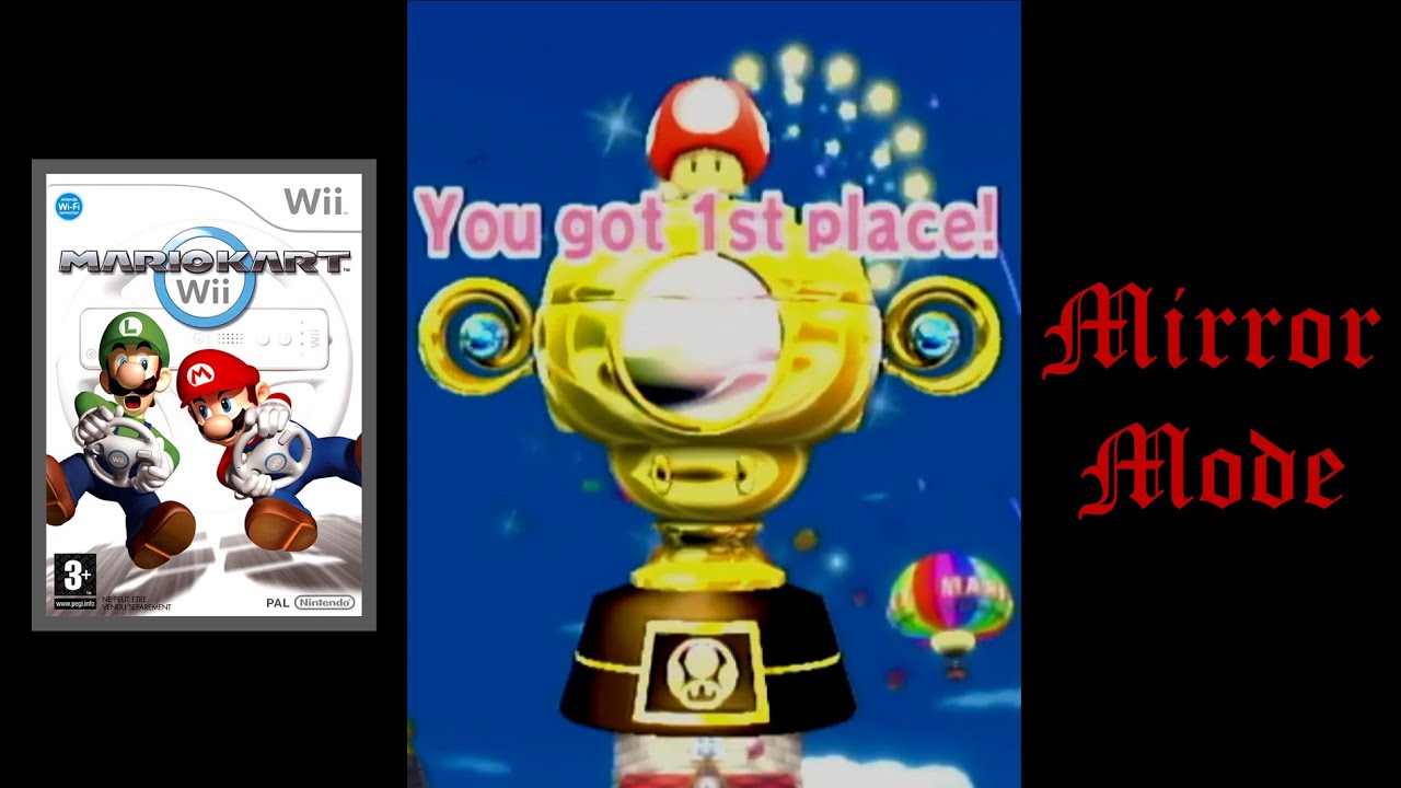 Mario Kart Wii: (Wheel) Mushroom Cup [Mirror - Star Rank ★] / Waluigi / Standard Bike S