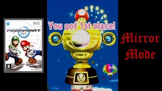 Mario Kart Wii wheel Mushroom Cup mirror  Star Rank   Waluigi  Standard Bike S