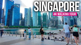 SINGAPORE 🇸🇬 Marina Bay Sands & Downtown | 4K Walking Tour