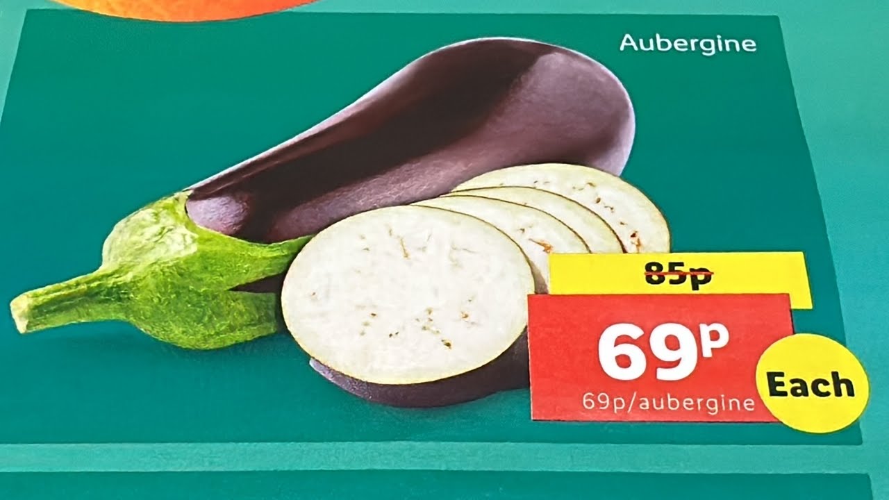 Lidl Aubergine Reduced with other Foods & Vegetables 23 to 29 March