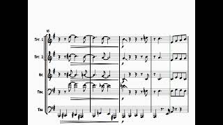Shiny Stockings by Count Basie - Sheet Music Score (The Chamberlain Brass)