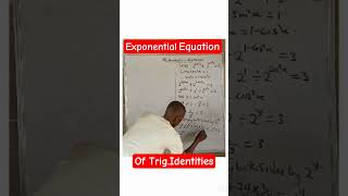 Bello The Maths Doctor(Exponential Equation) #youtube #short#exponentially problem #trend