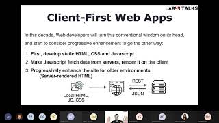Lab49 TechTalk: The Case for Building Client-First Web Apps
