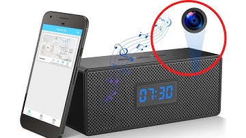 LIERONT HD 1080P WiFi Hidden Camera Clock Bluetooth Speaker Spy Camera