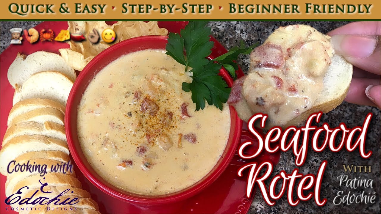 👩🏽‍🍳 Shrimp & Crab SEAFOOD ROTEL RECIPE with “Boujie Bread”😂🍤🦀🧀🫕🥖😋
