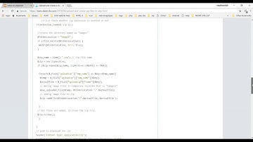 Upload and Create a Zip Files In PHP