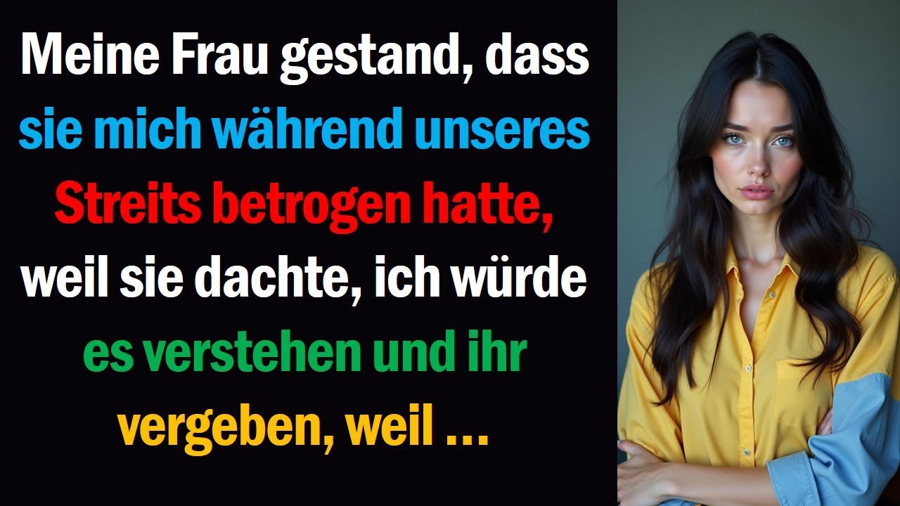 Meine Frau gestand, dass sie mich während unseres Streits betrogen hatte, weil sie dachte, ich würde