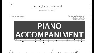 Per la gloria d'adorarvi (G. Bononcini) - D Major Piano Accompaniment - Karaoke
