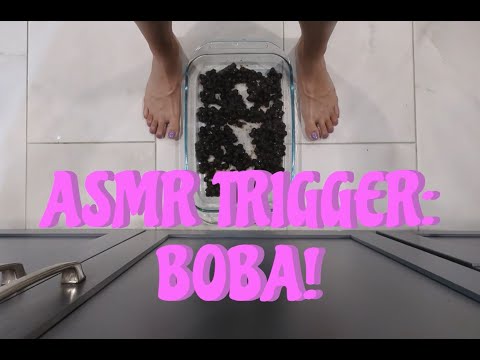 Feet ASMR with my favorite trigger, BOBA.  Squishy, chewy, wet tingles!