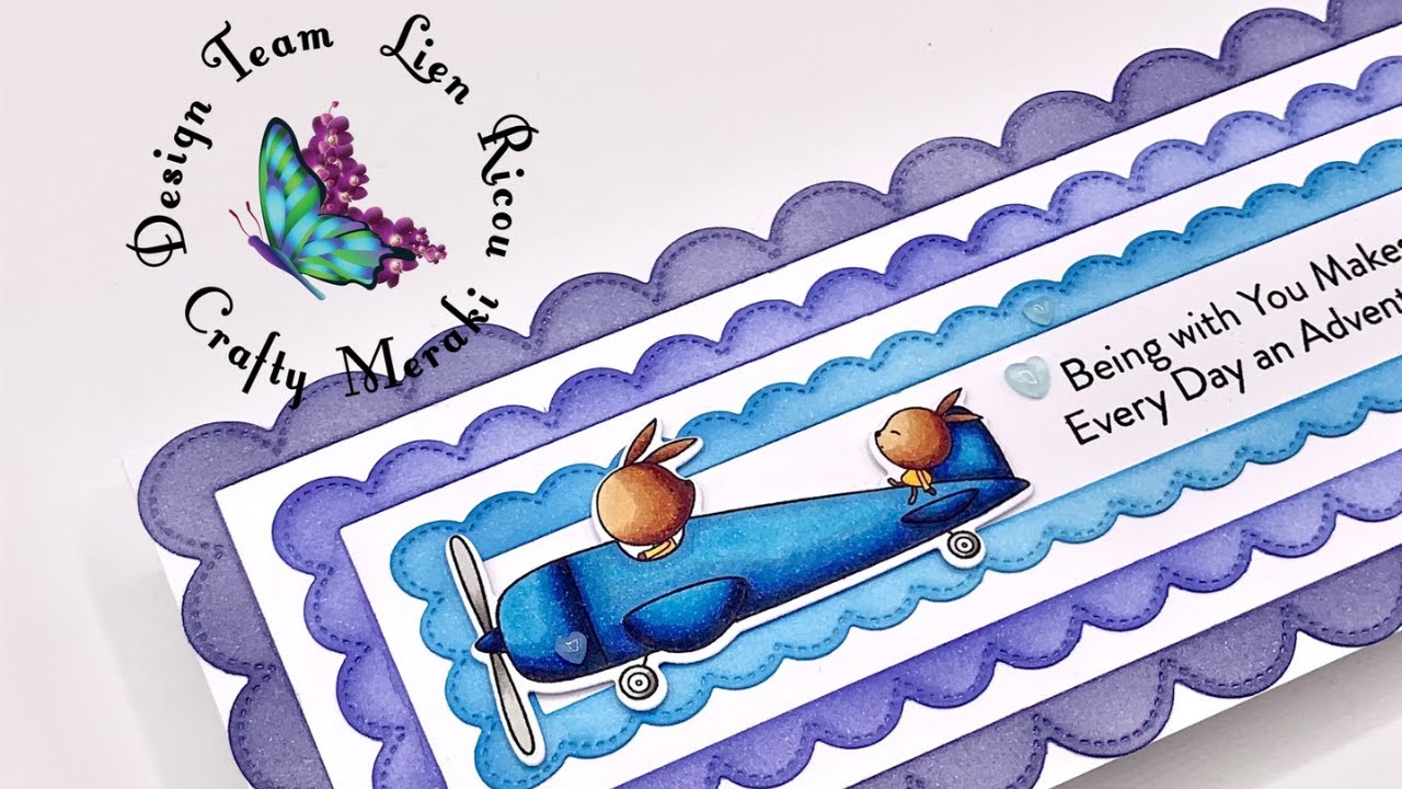 Monochrome Masculine Card in shades of blue