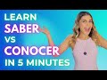 Saber vs Conocer in Spanish | Essential Grammar Lesson