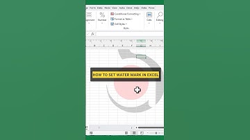 How to set water mark in each page of the Excel Worksheet #excel #excelshorts