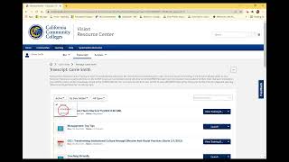 How to View Your Completed Transcript in the Vision Resource Center