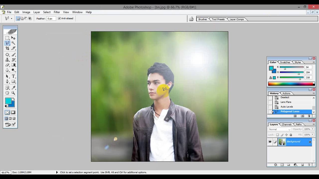 Adobe Photoshop CS Tutorial (DSLR Type Image Edit) - YouTube