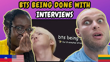 REACTION TO BTS Being Done with Interviews for 8 Minutes Straight | FIRST TIME WATCHING