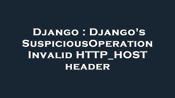 Django : Django