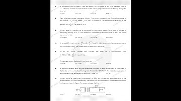 chapter EMI and AC JEE MAINS 2024 January Question