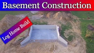 Log Home Build   Episode #1 - Basement Construction Log Home Build Episode 9 Acid Staining The Basement Floor