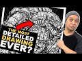 Drawing MECHAGODZILLA in 11 DIFFERENT ART STYLES | The MOST DETAILED DRAWING EVER???
