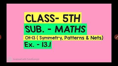 5th (Maths)  Ch-13( Symmetry, Patterns and Nets)  Ex. - 13.1 By miss Sonia Goyal