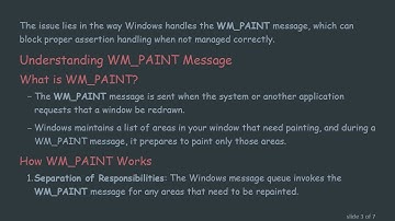 How to Properly Catch assert() in the WM_PAINT Handler in C+ +  Windows Development