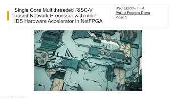 EE533 Final Project Progress Demo Video 1