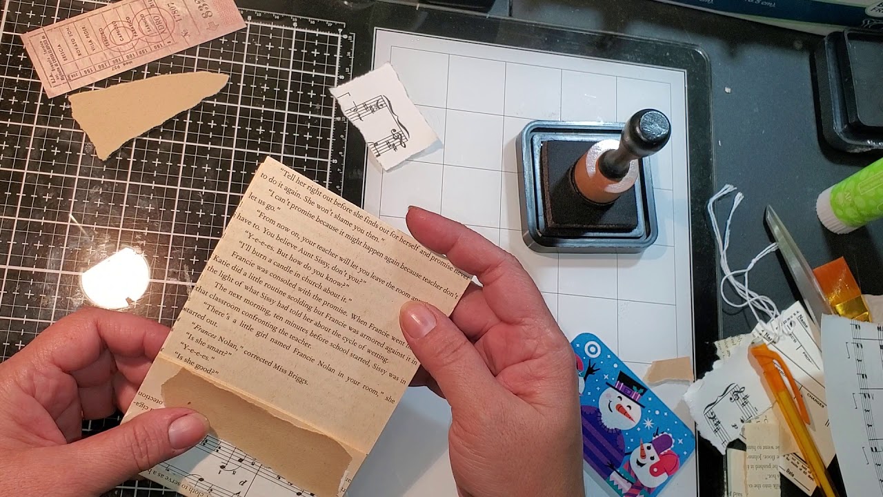 Craft with Me, decorating book page pockets Pt2 - YouTube
