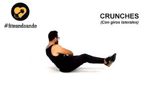 V025 - Crunches Con Giros Laterales