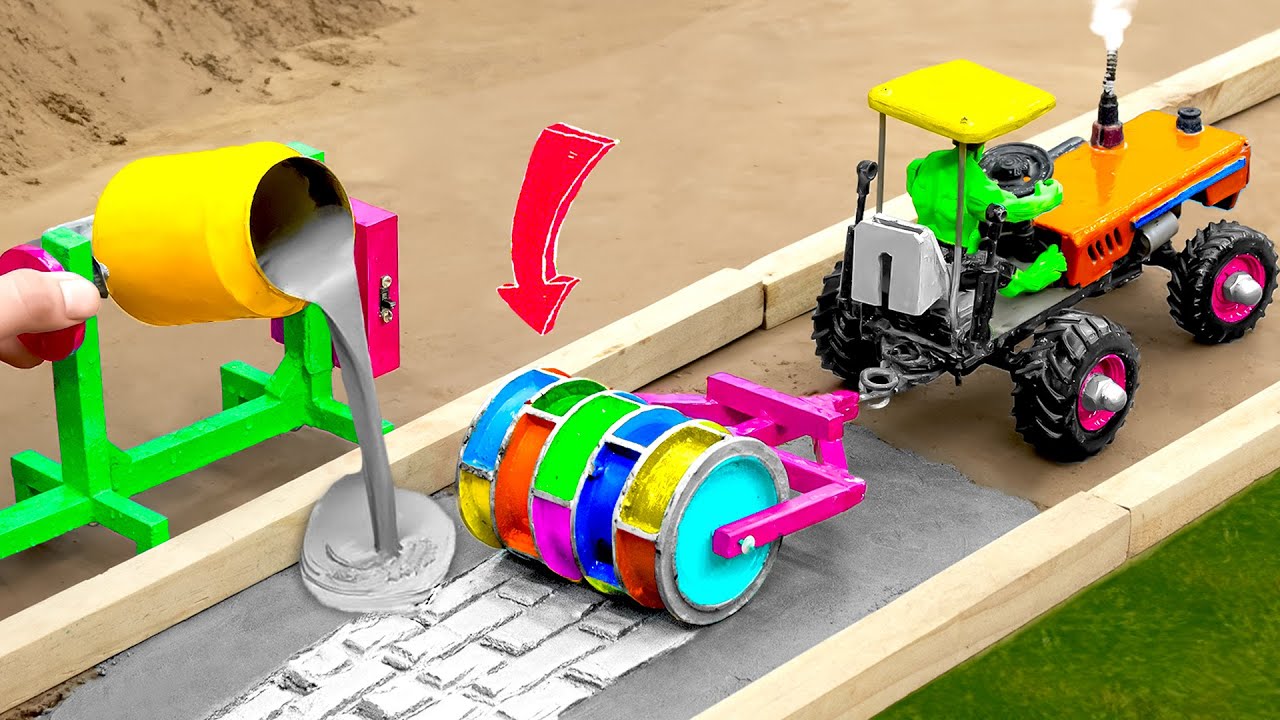 diy tractor Amazing Modern Asphalt Road Construction Technology |  diy mini construction machine