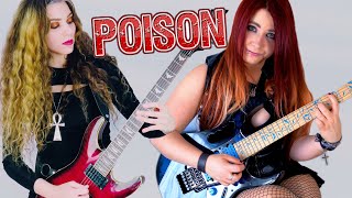 ALICE COOPER - Poison | Guitar Cover   SOLO by Jassy J & Sonia Anubis (2020)
