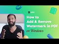 How to Add and Remove Watermark in PDF on Windows | UPDF