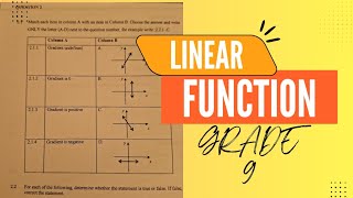 Grade 9 Linear Functions |Part 1