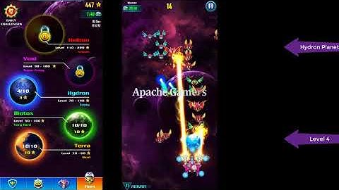 Galaxy Attack Alien Shooter | New Hero Mode | Hydron Planet Level 4 | Tips Tricks For Game Players