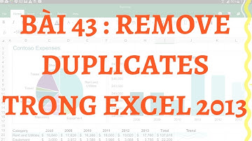 43. Bài 43 : Remove duplicates trong excel 2013