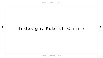 Indesign: Publish Online