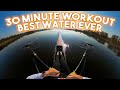 30 minute flat water row along  single scull