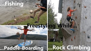 Rock Climbing with a soccer ball! screenshot 2