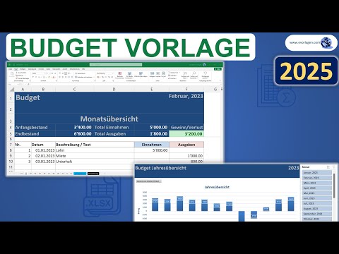 Budget Excel Vorlage Tutorial Anleitung