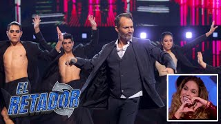 Miguel Bosé celebra con Nena en El Retador de Canal de las Estrellas