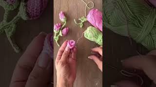 How to make a rose bud . Crochet tutorial #bienhinh #knitting #crochet #crochettutorial #music How to make a rose bud . Crochet tutorial #bienhinh #knitting #crochet #crochettutorial #music