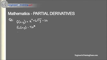 Partial Derivatives - Fundamentals of Engineering FE EIT Exam Review