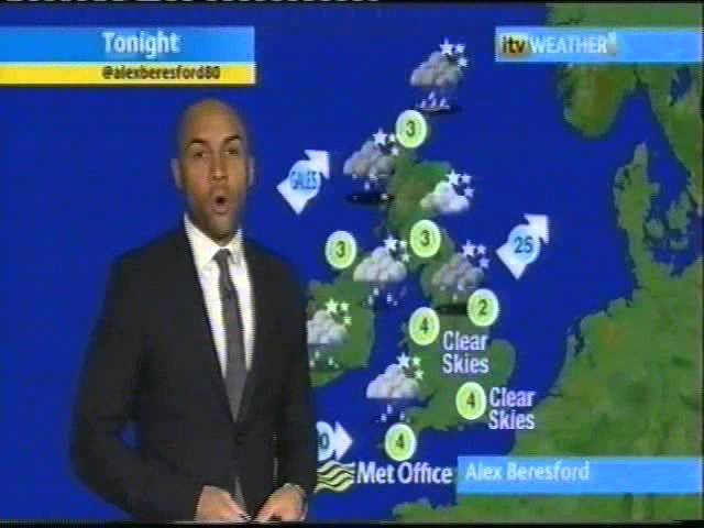 ITV National Weather - Saturday 29th December 2012
