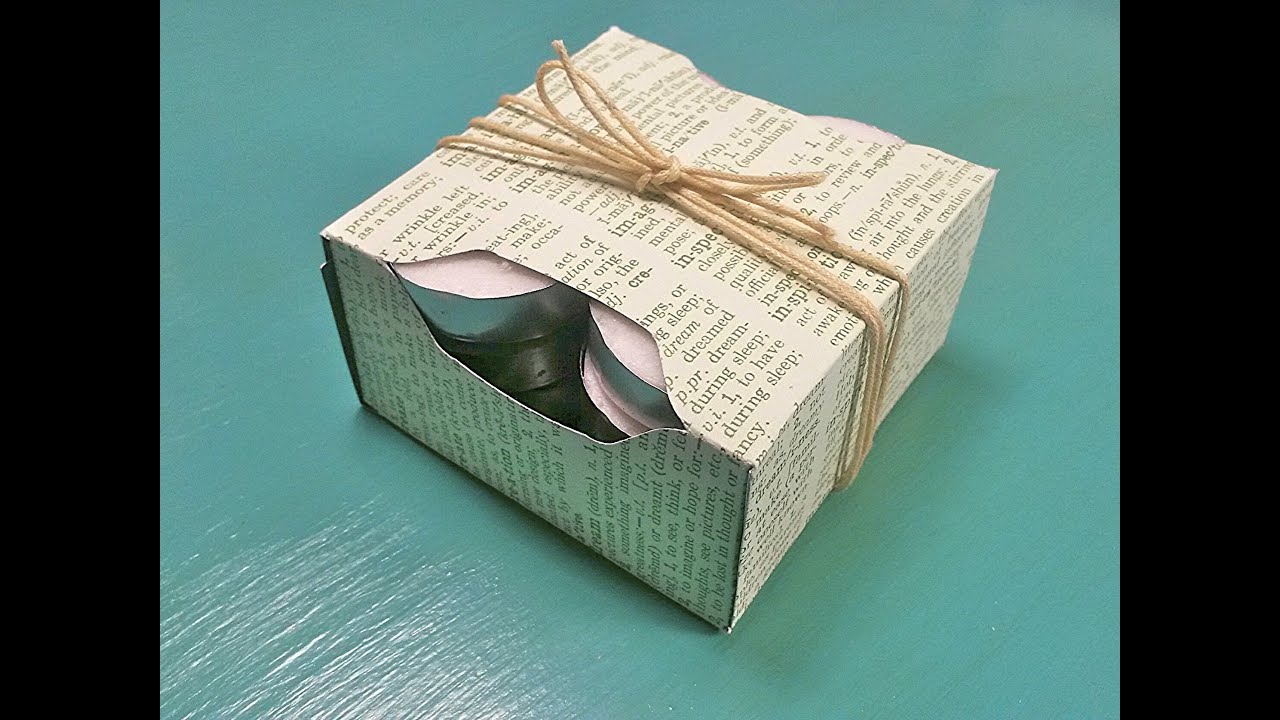 Window Box for tea lights using Envelope Punch Board - YouTube