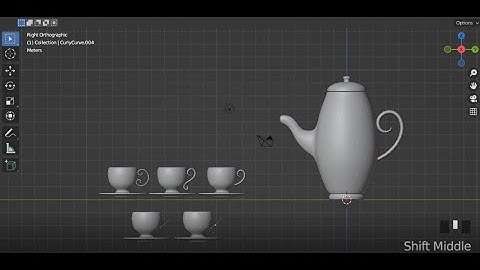 Blender, Teapot and cup modeling