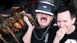 Dan (scared of spiders) explores a cave (literally full of spiders)  Skyrim VR!